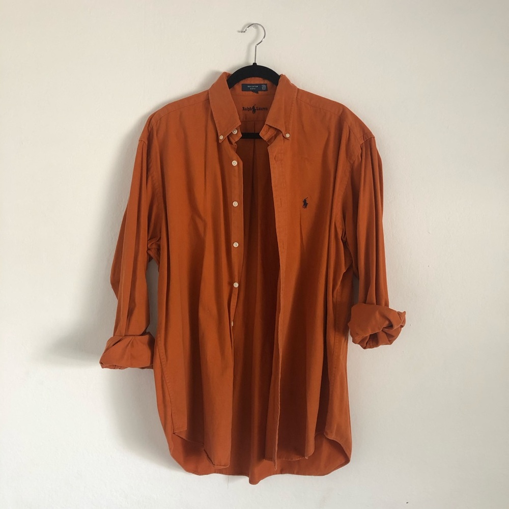 Vintage | Ralph Lauren Long Sleeve Shirt, Orange